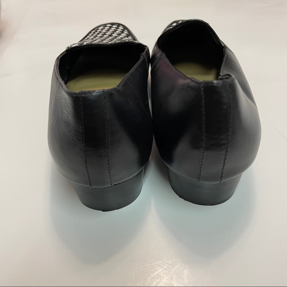Carriage Court Leather Upper Checkerboard Loafers - Picture 5 of 5